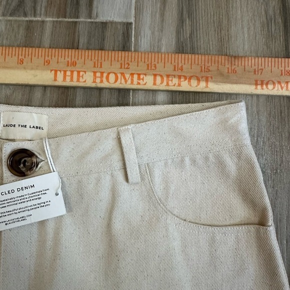 Nwt Laude The Label Jeans 14 Earth Bone Hi Rise Camp Pant Usa Classic Minimalist — image 8 of 8